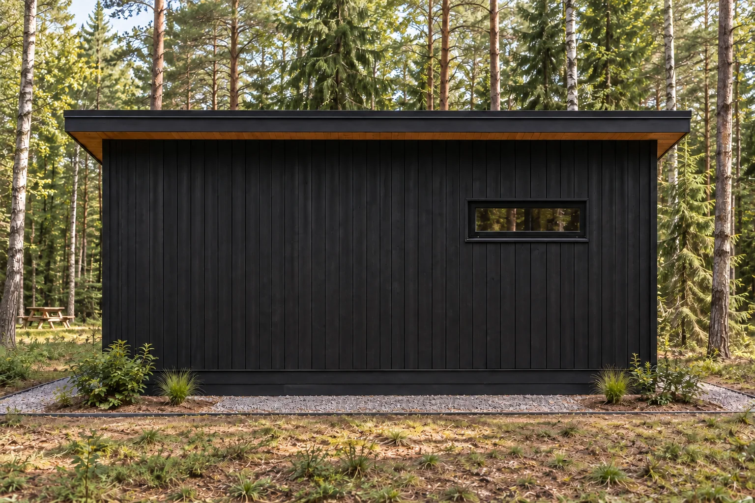 The Birch cabin, side elevation