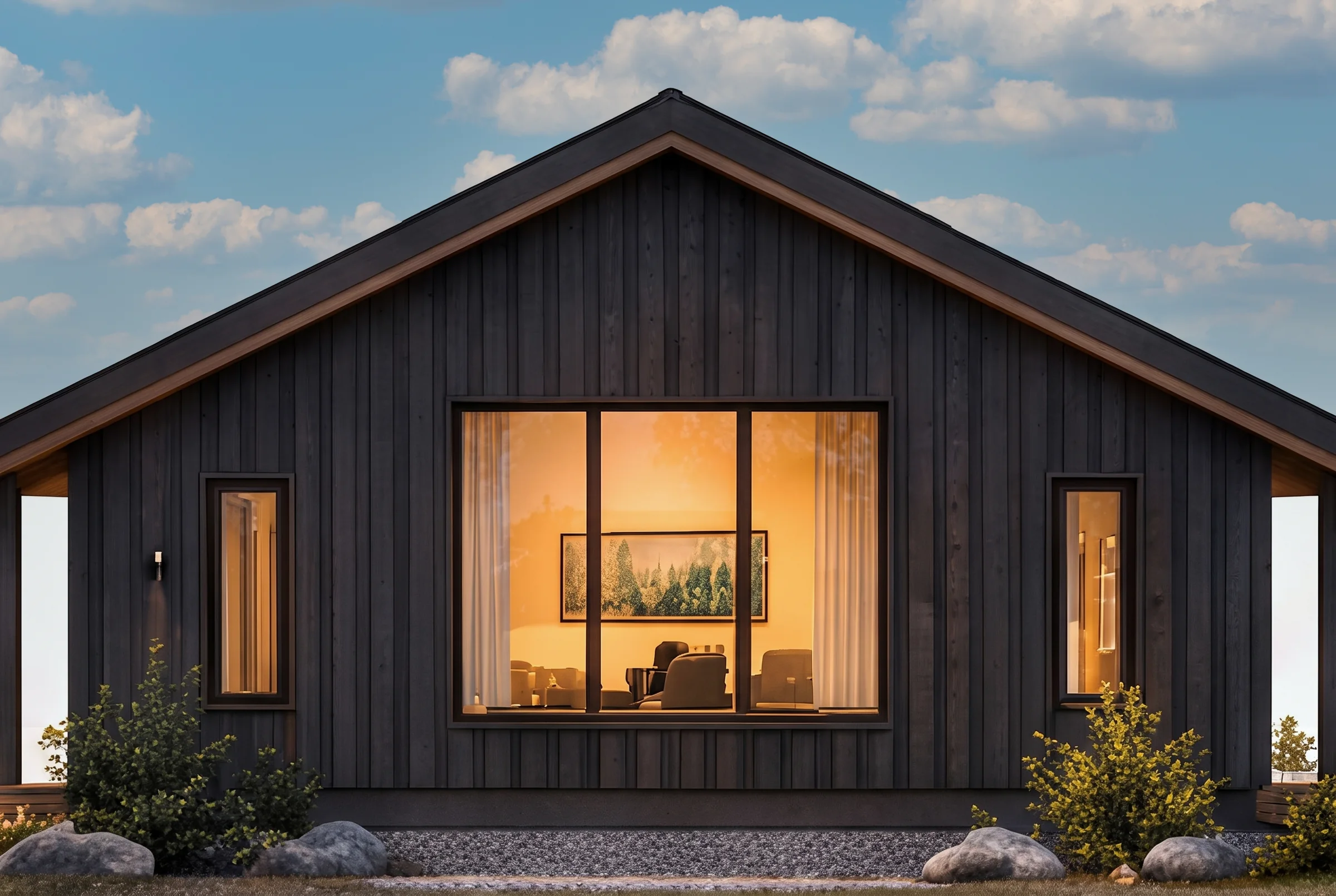 The Tamarack cabin, front elevation